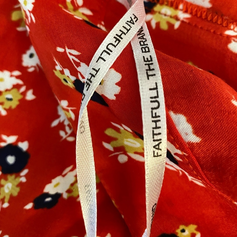 FAITHFULL THE BRAND Celeste Wrap Skirt in Red Jasmine Floral (15) - Picture 7 of 7